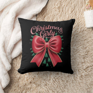 Coussin Noeud pour sapin de Noël esthétique féminin Fêtes 