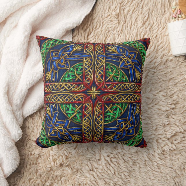 Coussin Nœuds celtiques médiévaux antiques (Couverture)