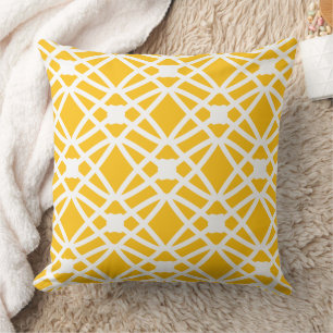 Coussin Nœuds sur motif jaune