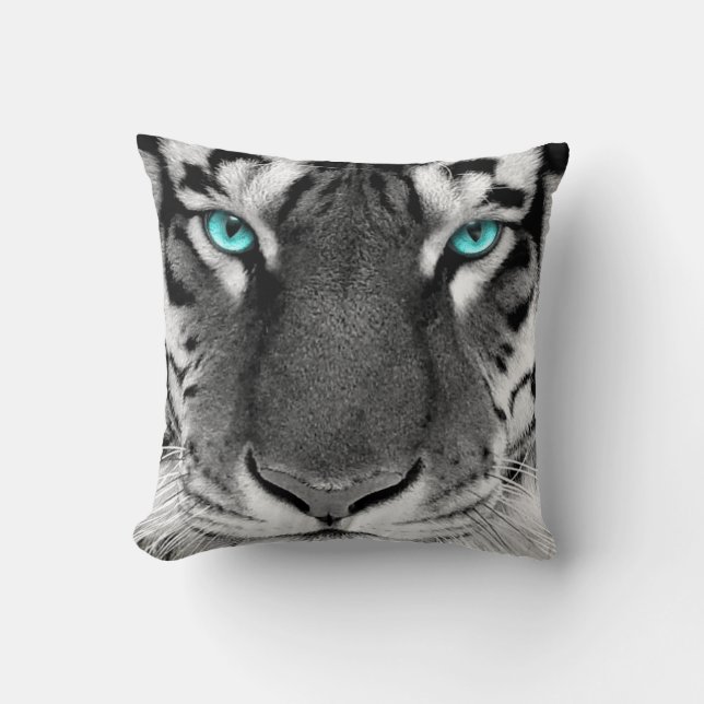 Coussin noir blanc de motif (Recto)