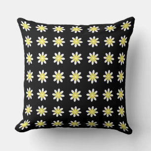 Coussin Noir : Couleur Uniforme Solide