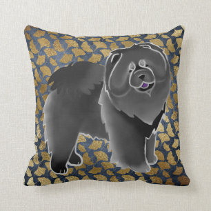 Coussin noir de bouffe de GINKGO - choisissez le