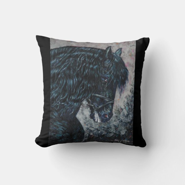 Coussin noir de cheval (Recto)