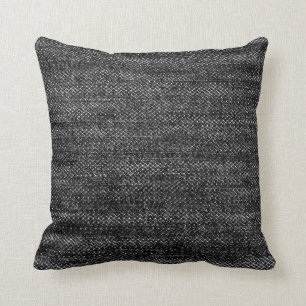 Coussin noir de denim
