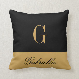 Coussin Noir d'or