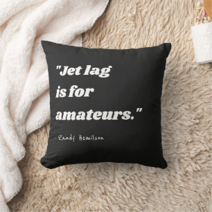 Coussin Noir Drôle Voyage Relevé Typographie Citations Tho