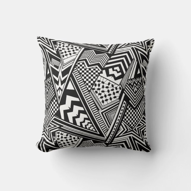 coussin noir et blanc (Recto)