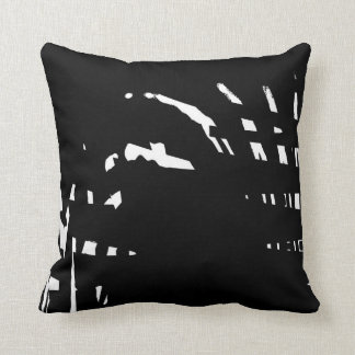 Coussin noir et blanc