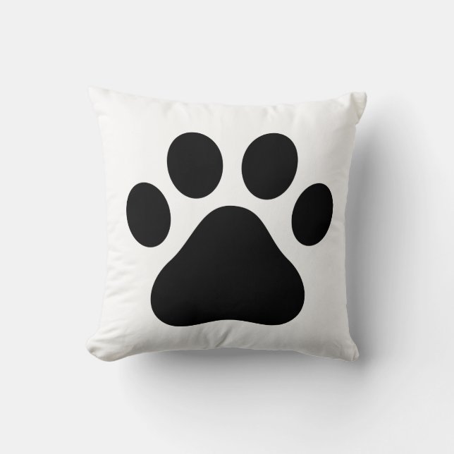 COUSSIN NOIR ET BLANC DE JET DE CARRÉ D'EMPREINTE (Recto)