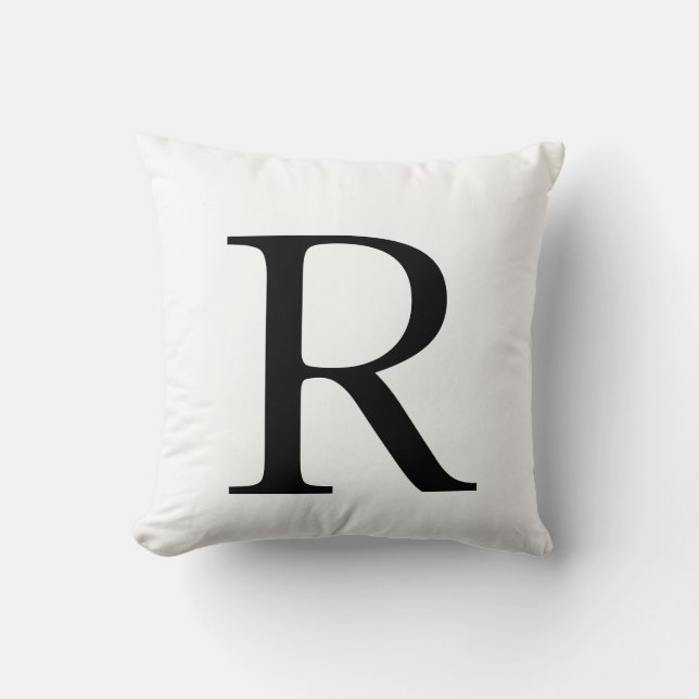 Coussin noir et blanc de monogramme (Recto)