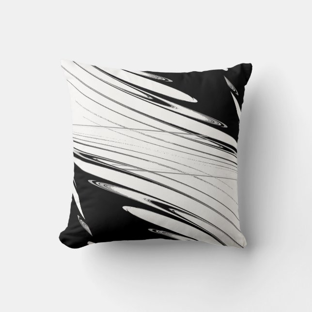Coussin Noir et blanc moderne (Recto)