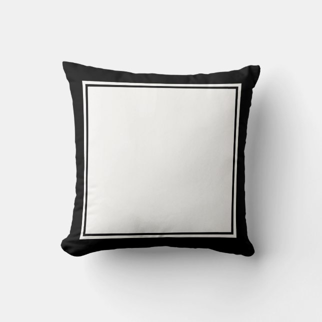 Coussin Noir et blanc simples (Recto)