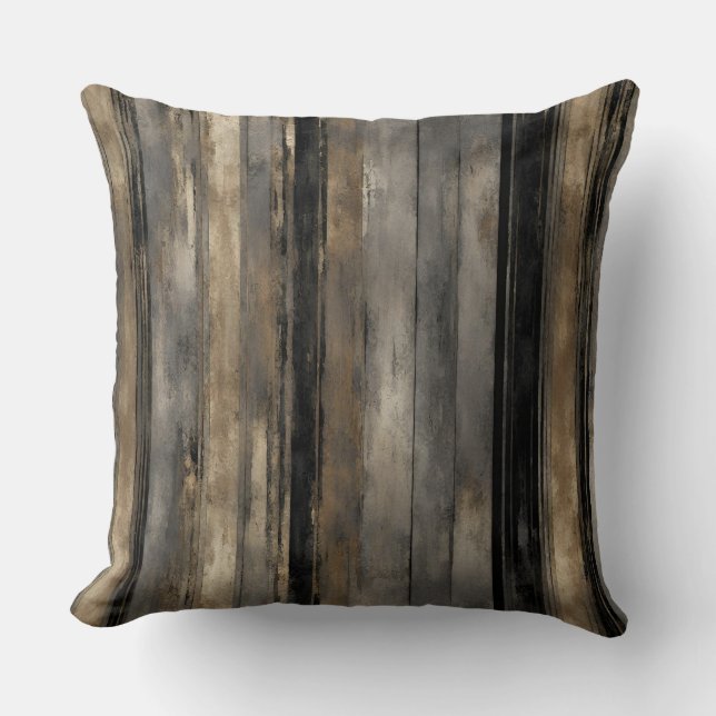 Coussin Noir et Gris en relief (Recto)