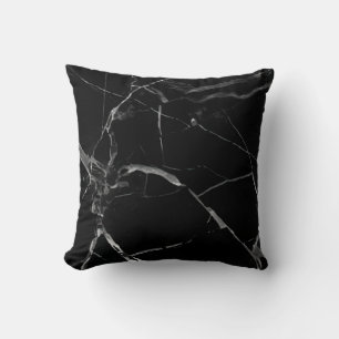 Coussin Noir et Marbre blanc