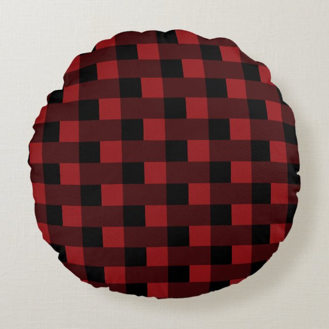 Coussin noir et rouge (Devant)