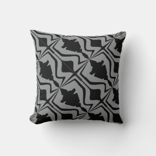 Coussin Noir Gris Diagonal Conception des ondes sonores Gr