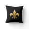Noir moderne et Gold Fleur de Lis Pillow