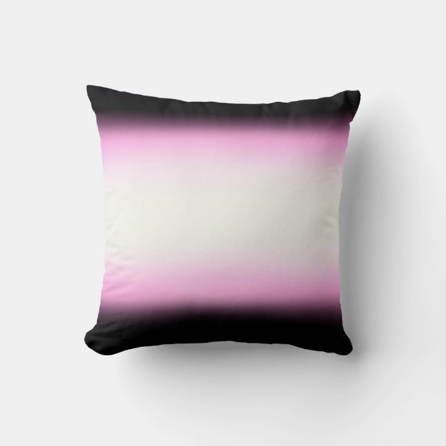 Coussin Noir noir nordique|Rose|Blanc (Recto)