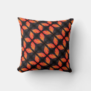 Coussin Noir orange rouge chute laisse solide