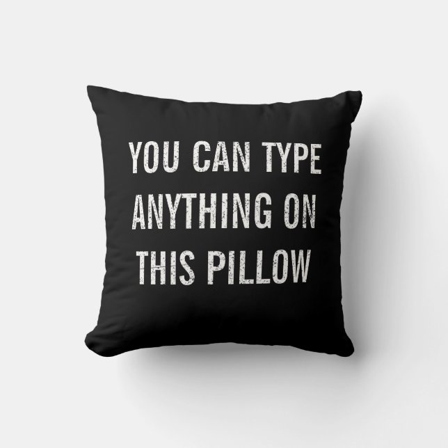 Coussin Noir personnalisé affligé (Recto)