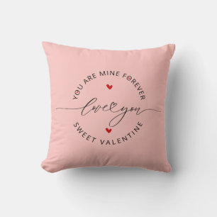 Coussin Noir rose rouge Simple minimaliste Amour Saint Val