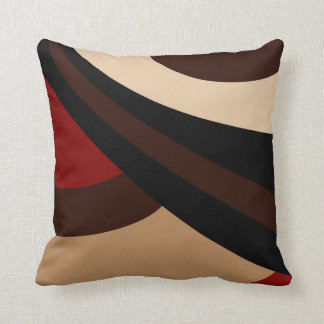 Coussin Noir, rouge, beige, Brown design moderne