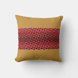 Coussin Noir Rouge Blanc w Couleur Arrière - plan changeab