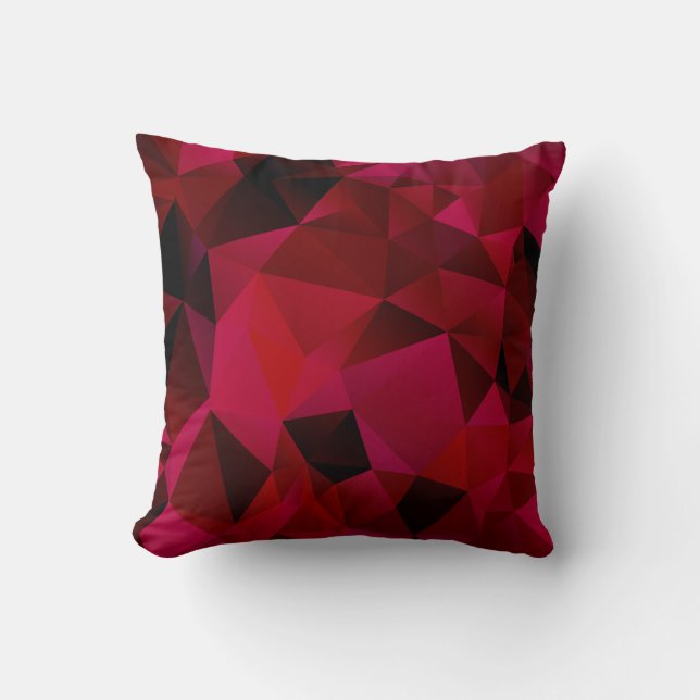Coussin Noir rouge, polygonal (Recto)