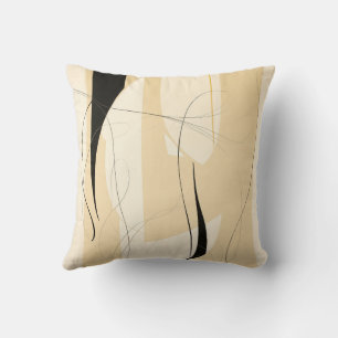 Coussin Noir simple et beige japonais