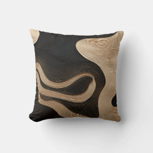 Coussin Noir simple et beige japonais