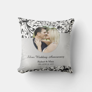 Coussin Noir Tourbillon & Argent 25e Anniversaire de Maria