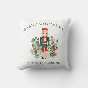 Coussin Noisette de Noël Vert Rouge Berries Famille