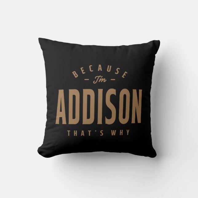 Coussin Nom Addison Nom Anniversaire Personnalisé Nom Addi (Recto)