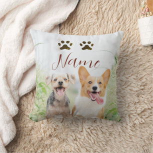 Coussin nom animal de compagnie chien chat patte simple ph