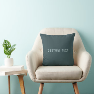 Coussin Nom au look moderne et élégant Bleu gris