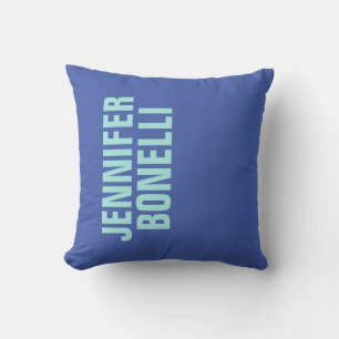 Coussin Nom bleu minimaliste professionnel