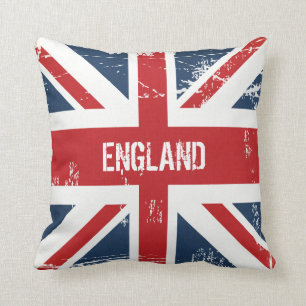 Coussin Nom BRITANNIQUE personnalisé de monogramme d'Union