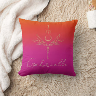 Coussin Nom céleste de la Parties scintillant d'or rose et