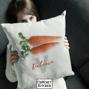 Coussin Nom de carottes de Crochet minimalistes Quirky Ami