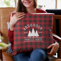 Nom de famille du cabine Red Buffalo Plaid
