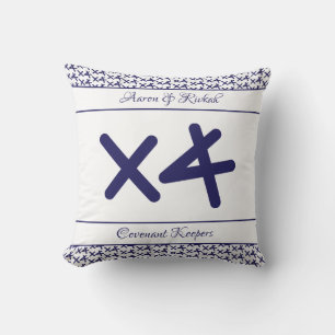 Coussin Nom de la marine blanche personnalisée Citation Ma