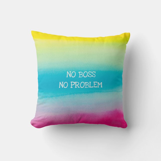Coussin Nom de la retraite Drôle Pas de problème Artistiqu (Recto)