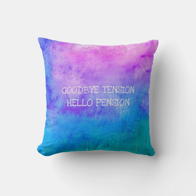 Coussin Nom de la retraite Humour Adieu Tension Bonjour Pe (Recto)
