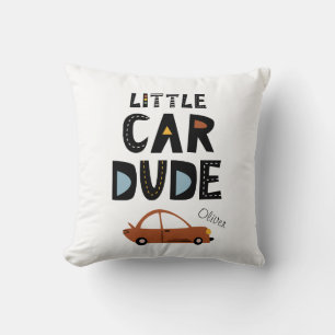 Coussin Nom de prénom de Little Car Dude