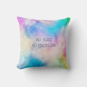 Coussin Nom de retraité Artistique Drôle Pas de Patron Pas