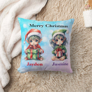 Coussin Nom des jumeaux personnalisés