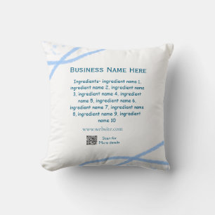 Coussin Nom d'ingrédient ajouter nom d'entreprise site Web