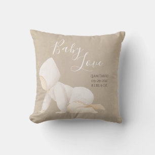 Coussin Nom du bébé Script Baby Love Keepsaké