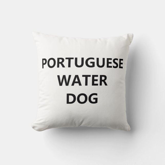 Coussin nom du chien d'eau portugais (Recto)