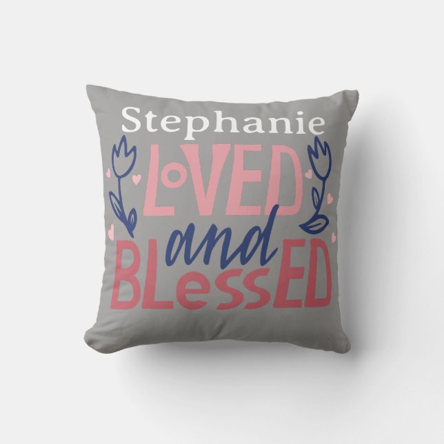 Coussin Nom du coeur aimé et béni (Recto)
